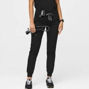 FIGS Black Zamora Jogger Scrub Pants Women Size S EUC